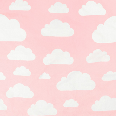 PRZEŚCIERADŁO BAWEŁNIANE CHMURKI PINK