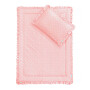 POŚCIEL DZIECIĘCA 100 X 135 LOVELY DOTS PINK Z FALBANKĄ