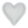 PODUSZKA LOVELY DOTS GREY SERCE Z FALBANKĄ