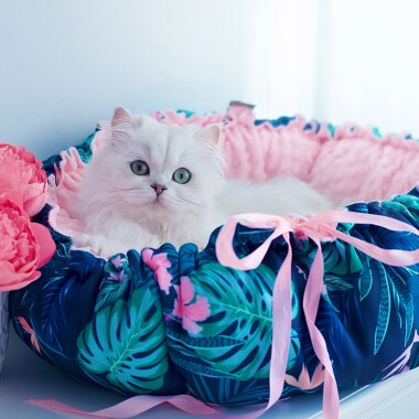 okrągłe legowisko Daisy od Lauren design - Tropic