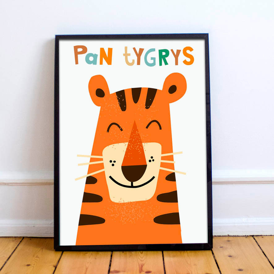 Plakat do pokoju dziecka -tygrys/ tiger2