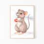 Myszka -plakat obrazek do pokoju dziecka