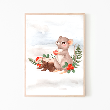 Myszka -plakat obrazek do pokoju dziecka