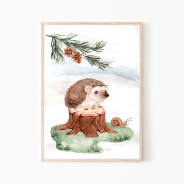 Jeżyk-plakat obrazek do pokoju dziecka