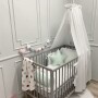Biały baldachim do łóżeczka niemowlęcego- prezent na baby shower - wyprawka