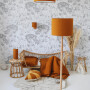LAMPA PODŁOGOWA LNIANA MUSZTARDOWA 4