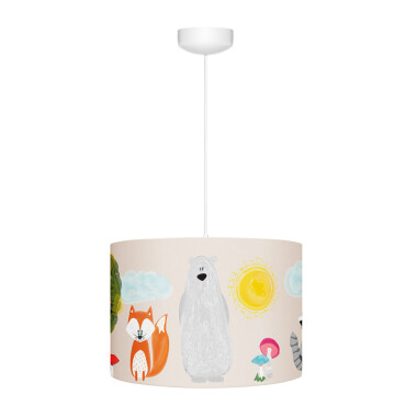 LAMPA WISZĄCA DLA DZIECI LEŚNE ZWIERZĘTA