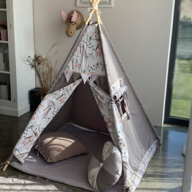 Safari – tipi, namiot dla dzieci z matą podłogową