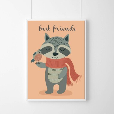 PLAKAT DLA DZIECI BEST FRIENDS