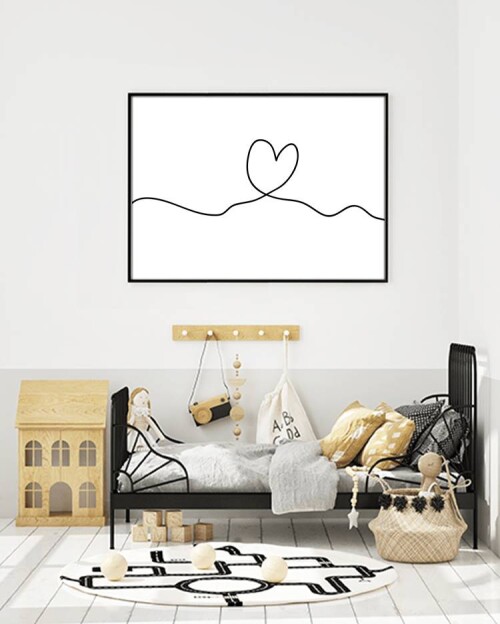 plakat skandynawski minimalistyczny Serce
