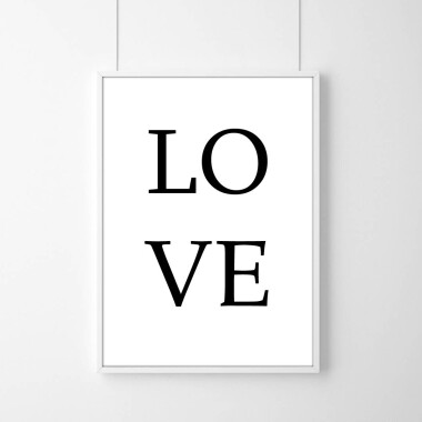 plakat skandynawski typograficzny LOVE