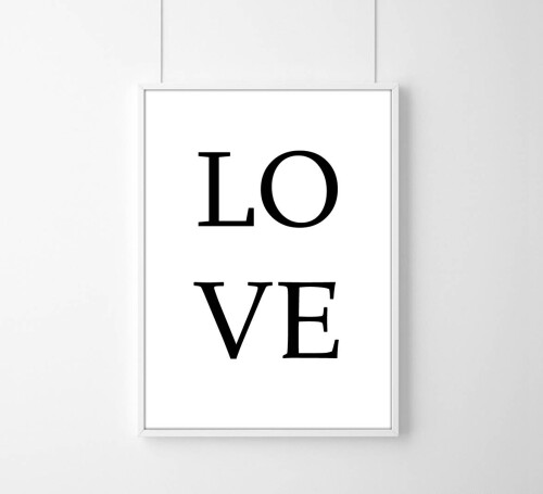 plakat skandynawski typograficzny LOVE