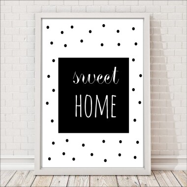 sweet home plakat skandynawski wsytrój wnętrza