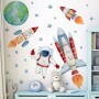 Kosmos, Rakieta, Astronauta - Naklejki Na Ścianę Dla Dzieci - Zestaw XL