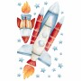 Kosmos, Rakieta, Astronauta - Naklejki Na Ścianę Dla Dzieci - Zestaw XL