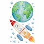 Kosmos, Rakieta, Astronauta - Naklejki Na Ścianę Dla Dzieci - Zestaw XL