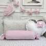 Aksamitna przyjemna w dotyku poduszka w kształcie wałka w różnych kolorach- szara, różowa, niebieska, fioletowa, miodową