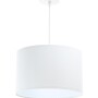 Lampa wisząca biała okrągła minimalistyczna do pokoju dziecka
