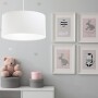 Lampa wisząca biała okrągła minimalistyczna do pokoju dziecka