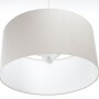 Pikowana lampa jaśminowa w  kolorze jasnokremowym  na białym tworzywie PCV.
