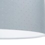 Pikowana lampa wisząca jaśminowa w  kolorze błękitnym  na białym tworzywie PCV.