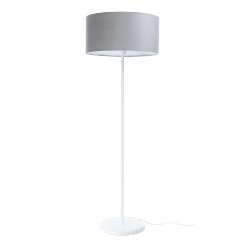 LampA STOJĄCA szara, biała podstawa 005