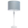 Lampa stojąca błękitna elegancka na komodę