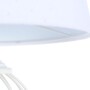 biała welurowa lampka elegancka stołowa na komodę w stylu glamour