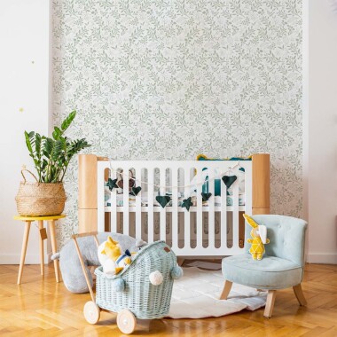 SIMPLE subtle flowers green Tapeta