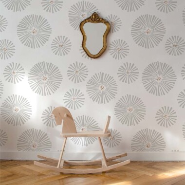 CLASSIC graphic flowers light Tapeta