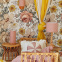 Lamka stołowa na biurko do pokoju dziecka, sypialni- lniany elegancki różowy abażur
