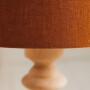 Lampa wisząca lniana do pokoju dziecka musztardowa