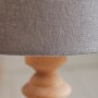 Szara velvetowa lampka na stolik na biurko-lampka nocna