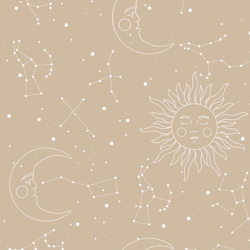 Universe Big Beige Dark Tapeta