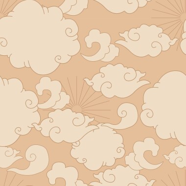 CLASSIC barocco clouds beige Tapeta