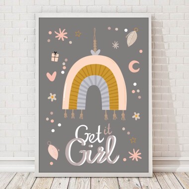 plakat dla dzieci Get it girl