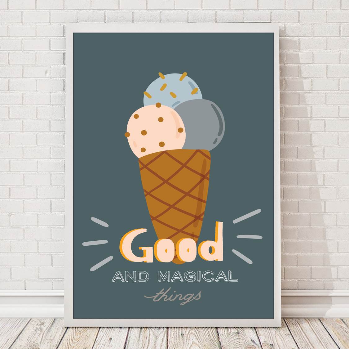 plakat dla dzieci Ice cream