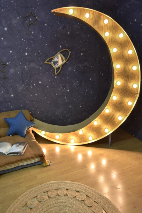 Tapeta w gwiazdy i planety nocne niebo-granatowa tapeta noc