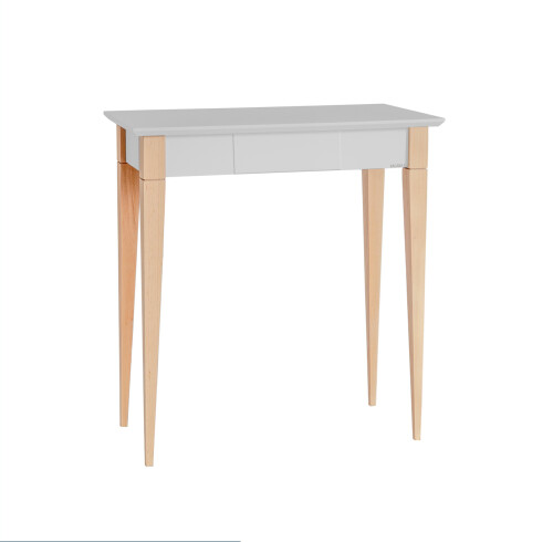Nowoczesne biurko MIMO z drewnianymi nogami to pełna minimalistycznego wdzięku propozycja, w której kolor spotyka się z ponadczasową formą.