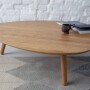 Drewniany jesionowy stolik do salonu-pick