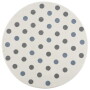 OKRĄGŁY DYWAN CONFETTI CREAM/BLUE-SILVER GREY