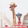 Żyrafy W Kapeluszach - Naklejki Na Ścianę Dla Dzieci