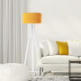 Pomarańczowa lampa trójnóg do pokoju dziecka, do sypialni lub butiku z plecionym abażurem/