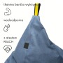 Niebieska pufa, worek sako w kształcie tipi