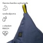 Granatowa pufa, worek sako w kształcie tipi