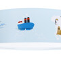 Niebieski plafon do pokoju dziecka pingwiny morsy na niebieskim