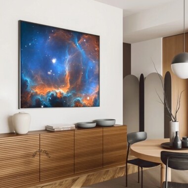Obraz na ścianę do salonu, biura , jadalni-podświetlany obraz-gromada gwiazd-kosmos
