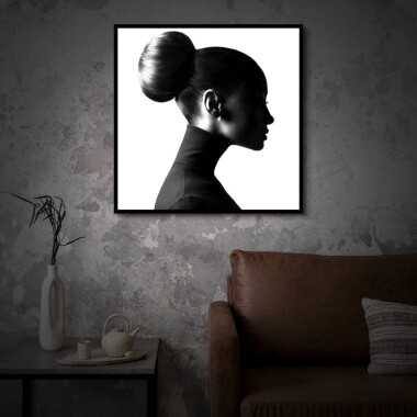 Obraz na ścianę przedstawiający kobietę- czarno-biały