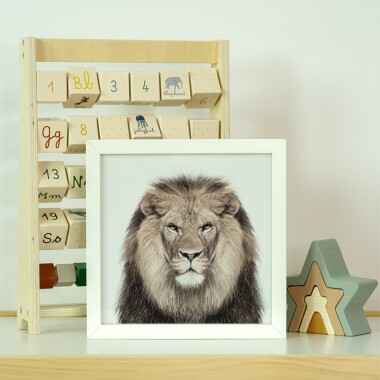 Podświetlany obrazek z lwem do pokoju dziecka