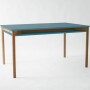 Stół Zeen z Półką 140x90x75cm Delikatny niebieski